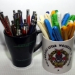 Everything you need - printed mugs, ashtrays, pencils, pens, stamps, etc. All clip in low production runs.